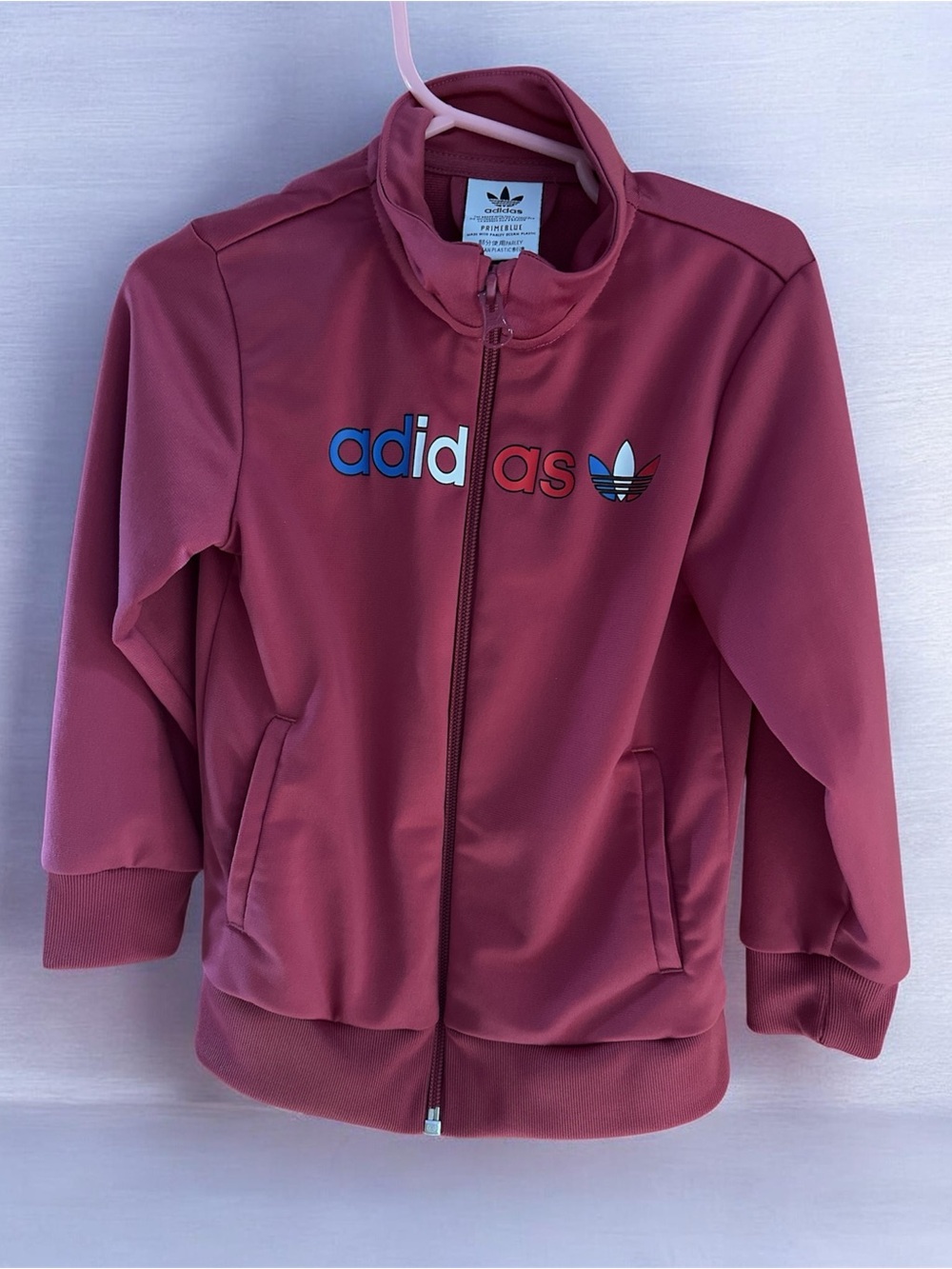 adidas “prime blue” Rose Pink Full-Zip Track Jacket with Logo set 4T